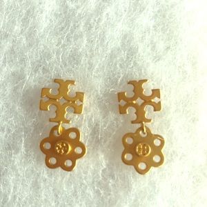 Tory Burch Logo Charm Drop Earring